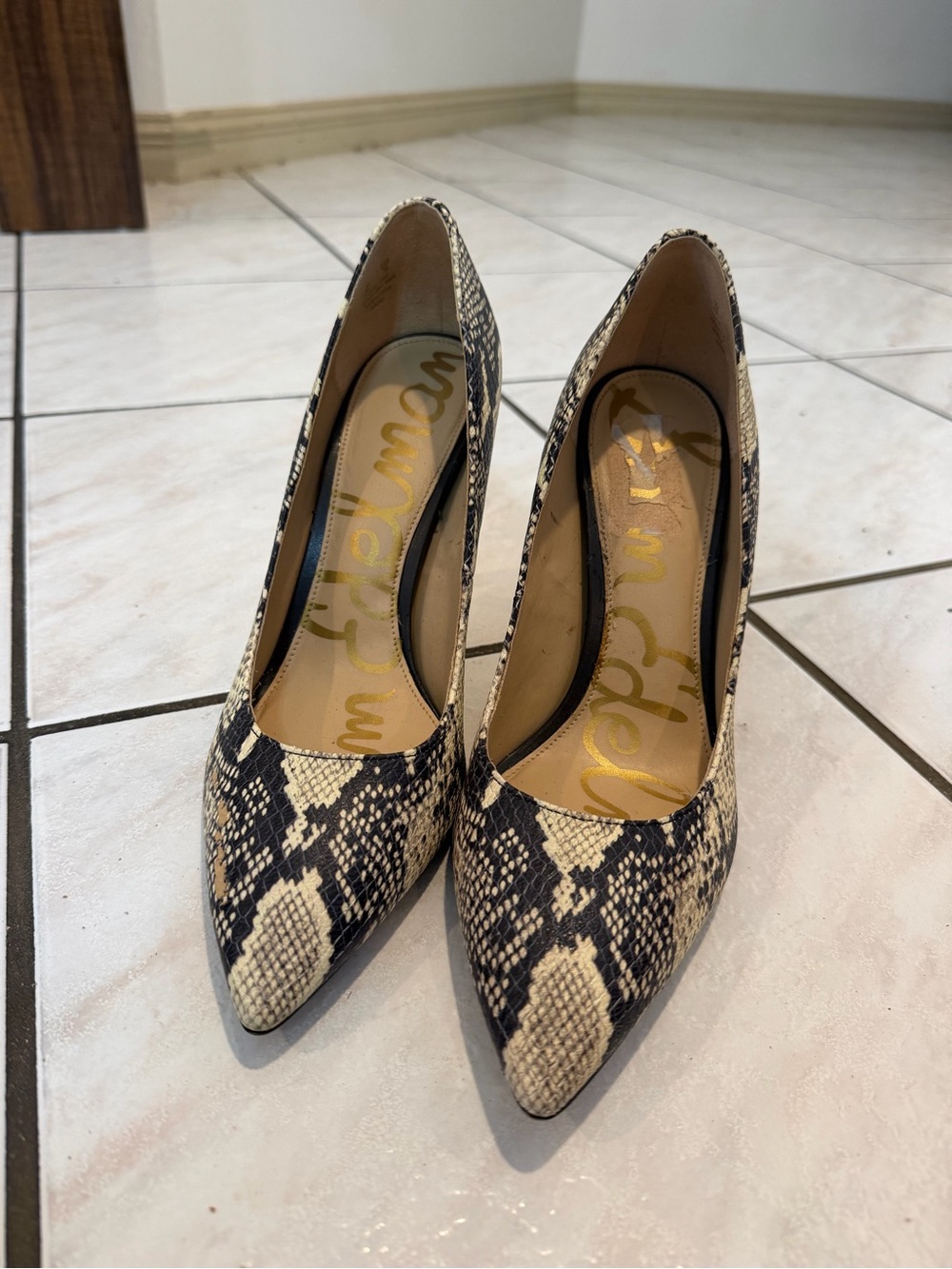 Snake Print Heels